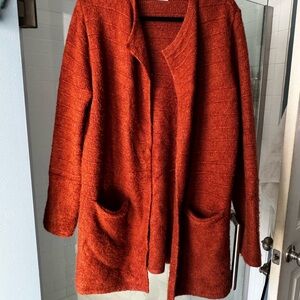 Women's Rust Sweater Cardigan